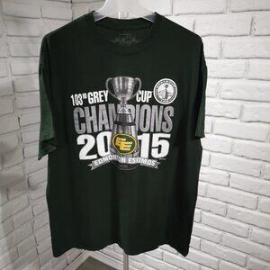 Waves Men's Size XL Green Edmonton Eskimos 2015 Champions Short Sleeve T-shirt